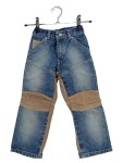 Vorschaubild 1 von Bootcut Jeans Kinder Gr. 98 Blau Baumwolle Uni Casual Freizeit L20