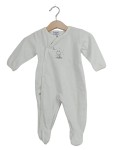 Vorschaubild 1 von Baby Schlafanzug Strampler Gr. 68 Weiß Tiermotiv