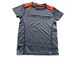 Vorschaubild 1 von Kinder Sport Shirt Kurzarm Meliert Grau Polyester Gr. 140