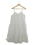 Vorschaubild 1 von Damen Sommerkleid Gr. 40/L Weiß Casual Baumwolle Rüschen