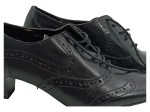 Vorschaubild 4 von Damen Schnürschuhe Leder Schwarz Gr. 37 Brogue Optik Absatz Klassisch