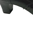 Vorschaubild 8 von Damen Schnürschuhe Leder Schwarz Gr. 37 Brogue Optik Absatz Klassisch