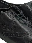 Vorschaubild 6 von Damen Schnürschuhe Leder Schwarz Gr. 37 Brogue Optik Absatz Klassisch
