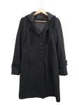 Vorschaubild 1 von Damen Wintermantel mit Kapuze Gr. 38;M Schwarz Wolle Polyester Viskose