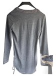 Vorschaubild 4 von Damen Langarmshirt Gr. 34/XS Grau Modern Grafisch