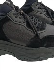 Vorschaubild 3 von Sneaker low Damen Gr. 41 Schwarz Leder Schnürung Modisch Freizeit Uni