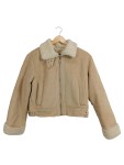 Vorschaubild 1 von Damen Bomberjacke Faux Shearling Beige Gr. 36;S Herbst Winter