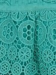 Vorschaubild 6 von Festliches Kleid Damen Gr. 36/S Türkis Polyester Lochmuster