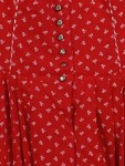 Vorschaubild 4 von PICHNER Dirndl Trachtenkleid Damen Gr. 38 Rot Blumenmuster Baumwolle