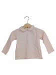 Vorschaubild 1 von Mädchen Langarmshirt mit Kragen Gr. 80 Rosa Basic