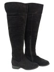 Vorschaubild 1 von Damen Overknee Stiefel Wildleder Schwarz Größe 36 Elegant