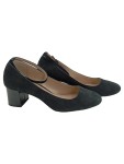 Vorschaubild 1 von Damen Mary Jane Pumps Blockabsatz Gr. 38 Schwarz Elegant