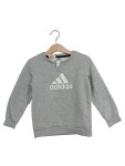 Vorschaubild 1 von Kinder Sweatshirt Gr. 98 Grau Sportlich Baumwolle Logo-Print