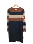Vorschaubild 1 von Damen Strickkleid Langarm gestreift Gr. 38 Casual Mehrfarbig