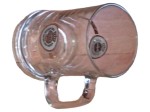 Vorschaubild 1 von Bierkrug Glas 0,5L Transparent Klassisch Logo 14cm Höhe
