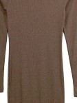 Vorschaubild 3 von Damen Strickkleid Langarm Braun Gr. 36/S Casual Rippstrick