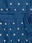 Vorschaubild 5 von Damen Etuikleid Blau Herzmuster Vintage Gr. 36/S Baumwolle