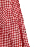 Vorschaubild 4 von Trachtenhemd Herren S 46 Rot kariert Langarm Baumwolle traditionell