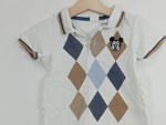 Vorschaubild 3 von Poloshirt Kinder Kurzarm Gr. 86 Weiß Argyle Baumwolle Freizeit