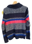 Vorschaubild 2 von Kinder Pullover Baumwolle Blau Gestreift Zopfstrick Gr. 152