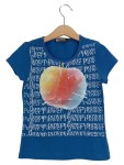 Vorschaubild 1 von T-Shirt Kinder Gr. 122 Blau Baumwolle Schriftzug Farbenfroh Kurzarm