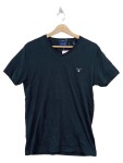 Vorschaubild 1 von Herren T-Shirt V-Ausschnitt Gr. M Blau Baumwolle Slim Fit
