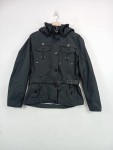 Vorschaubild 2 von Damen Outdoorjacke Gr. 40/L Oliv Polyester Gürtel Kapuze