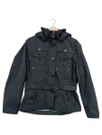 Vorschaubild 1 von Damen Outdoorjacke Gr. 40/L Oliv Polyester Gürtel Kapuze