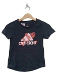 Vorschaubild 1 von T-Shirt Kinder Gr. 134 Schwarz Baumwolle Blumenmuster Sportlich Kurzarm