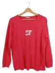 Vorschaubild 1 von Damen Pullover Gr. 44 Pink Casual mit SF Logo Langarm