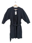 Vorschaubild 1 von Damen Kimono-Jacke Gr. 36 Schwarz Leinen Baumwolle