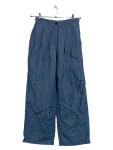 Vorschaubild 1 von Damen Stoffhose Blau Gr. 34 Wide Leg Bundfalten Baumwolle