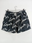 Vorschaubild 2 von Badeshorts Herren Schwarz Gr. 46/S Baumwolle Elasthan Schriftzug