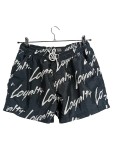 Vorschaubild 1 von Badeshorts Herren Schwarz Gr. 46/S Baumwolle Elasthan Schriftzug