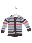 Vorschaubild 1 von MyLittleBearClub Strickjacke Kapuze Gr. 80 gestreift Baumwolle