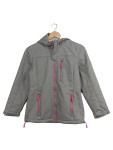 Vorschaubild 1 von Outdoorjacke Kinder Grau Gr. 152 Polyester Elasthan Uni Langarm
