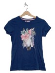 Vorschaubild 1 von Loveponies Mädchen T-Shirt Pferd Blumen Gr. 158 Blau Baumwolle