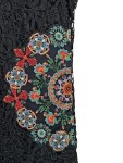 Vorschaubild 4 von Damen Sommerkleid Spitze Floral Muster Gr. 40 Schwarz Feminin