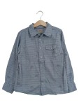 Vorschaubild 1 von Freizeithemd Kinder Blau Gr. 128 Baumwolle Grafisch Casual Langarm 20 cm