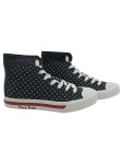 Vorschaubild 1 von Damen High Top Sneaker Polka Dot Schwarz Gr. 38 Retro