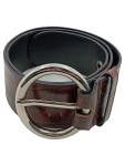 Vorschaubild 1 von Damen Ledergürtel Kroko-Optik Braun Gr. 85 Breite 6cm