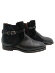 Vorschaubild 1 von Stiefelette Damen Leder Schwarz Gr. 39 Reißverschluss Schnalle