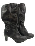Vorschaubild 1 von Damen Stiefel Leder Schwarz Gr. 39 Absatzschuhe Elegant