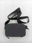 Vorschaubild 2 von Gürteltasche Schwarz Herren Rillenmuster Bauchtasche Crossbody Bag