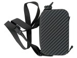 Vorschaubild 1 von Gürteltasche Schwarz Herren Rillenmuster Bauchtasche Crossbody Bag
