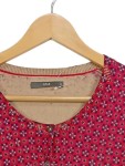 Vorschaubild 7 von Damen Strickjacke Rot gemustert Gr. 38 Casual Baumwolle