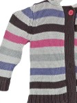 Vorschaubild 2 von MyLittleBearClub Strickjacke Kapuze Gr. 80 gestreift Baumwolle