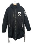 Vorschaubild 1 von Damen Sweatjacke Gr. 38 Schwarz Streetwear Logo-Print Kapuze