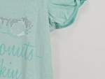 Vorschaubild 4 von Damen T-Shirt Türkis Gr. 36/S Casual Sommer Print Nieten