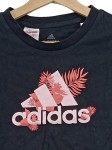 Vorschaubild 2 von T-Shirt Kinder Gr. 134 Schwarz Baumwolle Blumenmuster Sportlich Kurzarm